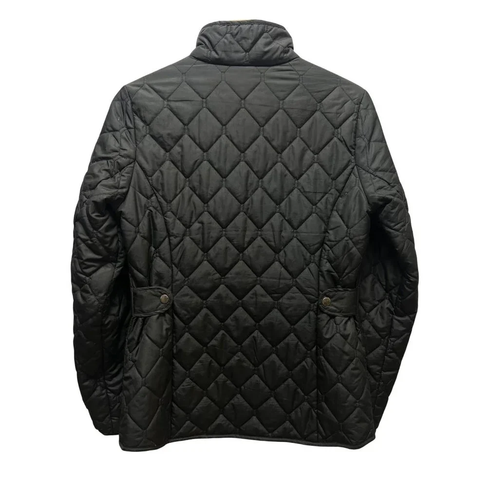 Eddie Bauer Black Quilted Insulated Chore Coat